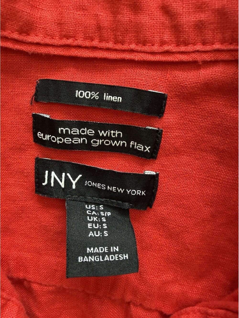 JNY Jones New York 100% Linen Jacket Natural Fibers Layers Fall Spring Casual S - Picture 5 of 15